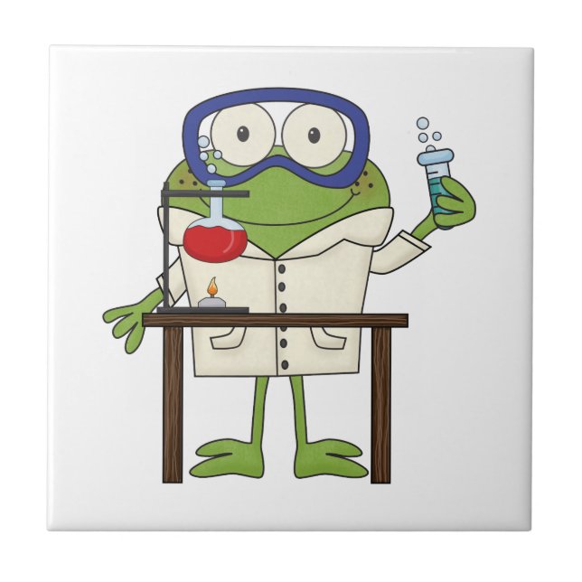 Frosch im Wissenschafts-Labrador Fliese (Vorderseite)