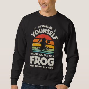 Frosch immer sein Sie selbst Retro Vintagen Männer Sweatshirt