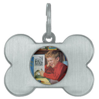 Frosch in der Bibliothek Tiermarke