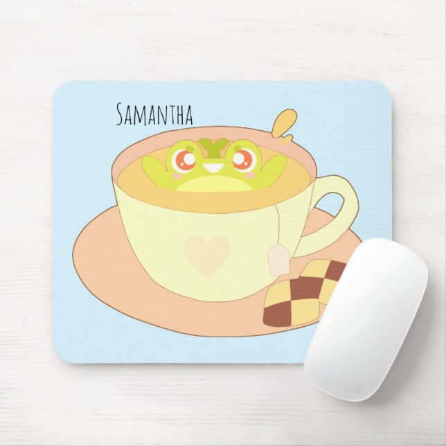 Frosch in der Tasse Tee Mousepad (Mit Mouse)
