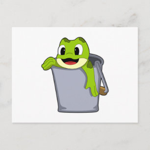 Frosch in Eimer Postkarte