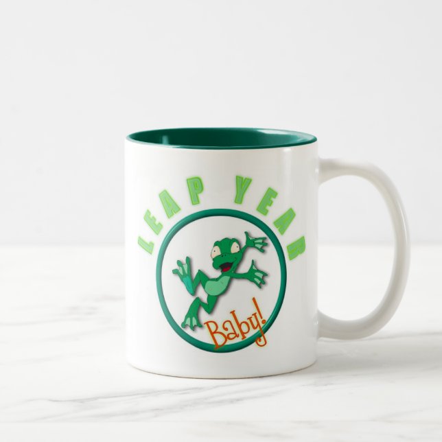 Frosch in einem Kreis Zweifarbige Tasse (Rechts)