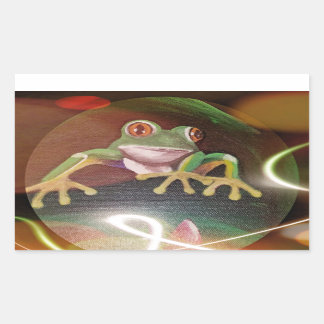 Frosch in einer Blase Rechteckiger Aufkleber