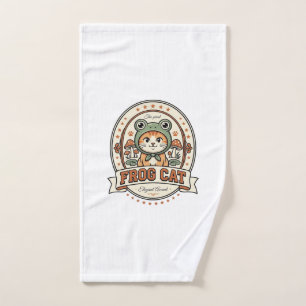 Frosch Katze Frogcore Katze Vintage Vektor Art Shi Handtuch