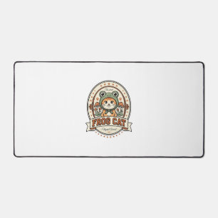 Frosch Katze Frogcore Katze Vintage Vektor Art Shi Schreibtischunterlage