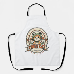 Frosch Katze Frogcore Katze Vintage Vektor Art Shi Schürze