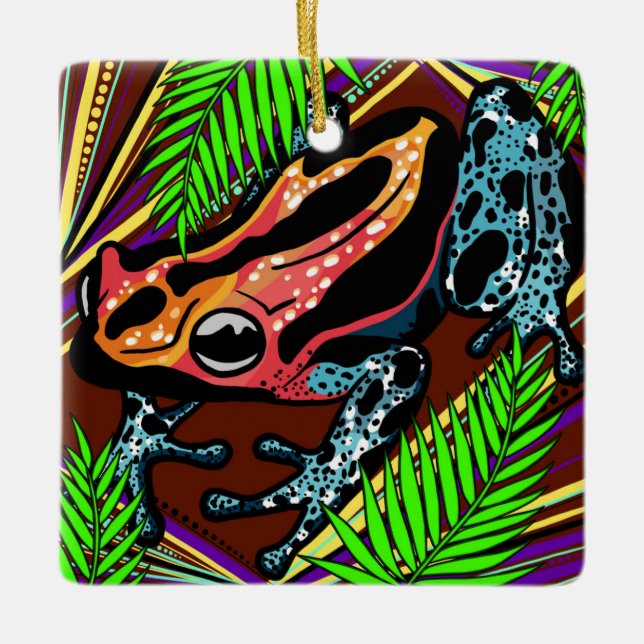 Frosch-Keramik Keramikornament (Vorderseite)