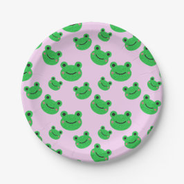 Frosch Kinder Party Geschirr Niedlich Green Toad F Pappteller