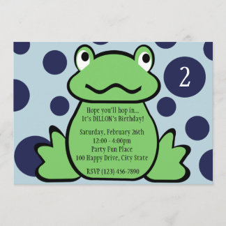 Frosch-Kindergeburtstag Einladung