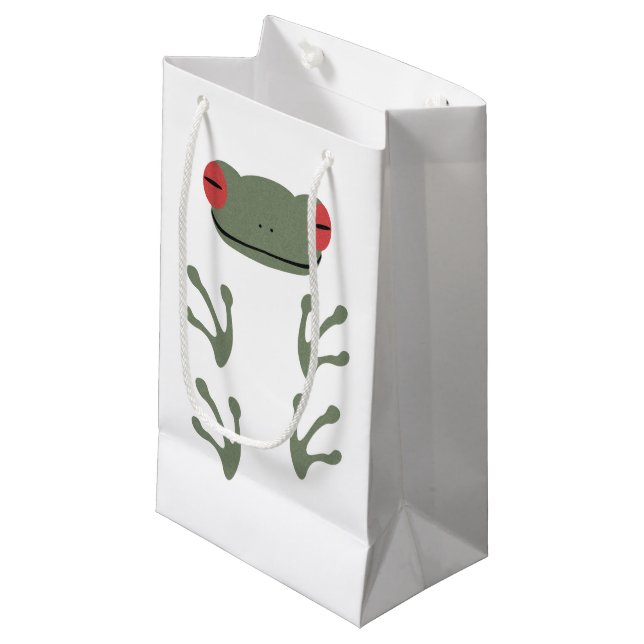 Frosch Kleine Geschenktüte (Vorderseite Schrägansicht)