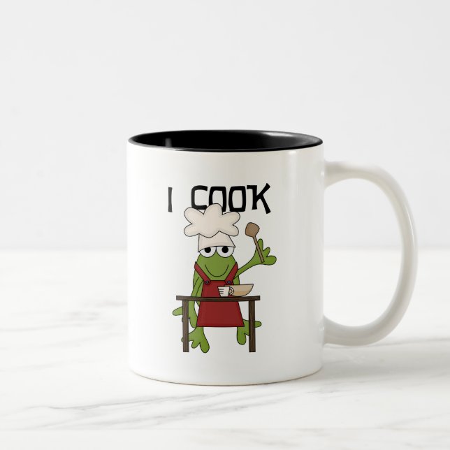 Frosch-Koch koche ich T-Shirts und Geschenke Zweifarbige Tasse (Rechts)