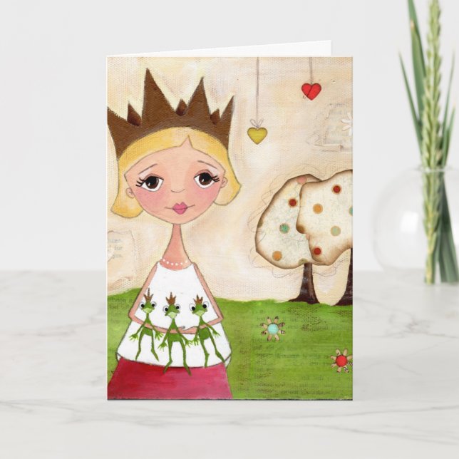 Frosch-Kollektor - Gruß-Karte Feiertagskarte (Vorderseite)