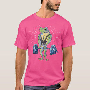 Frosch-Krafttraining-Fitnessstudio-Gewichtheben T-Shirt