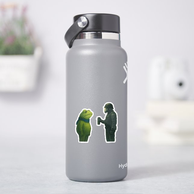 Frosch Krieg Aufkleber (HydroFlask)