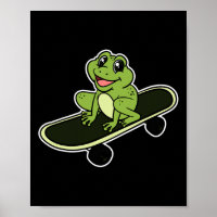 Frosch Kröte Amphibie Frosch Skateboard Skateboard