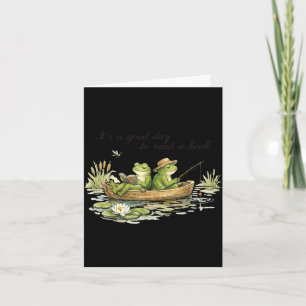 Frosch Kröte liest Buch Lehrern Schülern Kinder Bu Karte