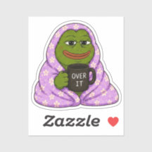 Frosch Kuscheldecke Meme Aufkleber