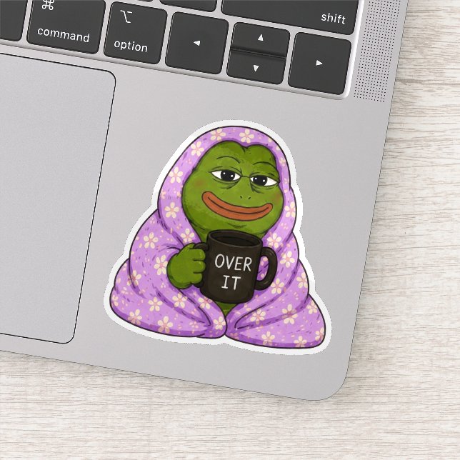 Frosch Kuscheldecke Meme Aufkleber (Detail)