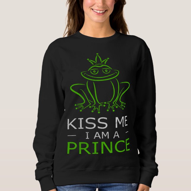 Frosch  Küss mich, ich bin ein Prinz  Märchen Sweatshirt (Vorderseite)