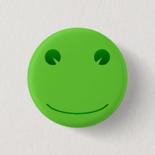 Frosch-Lächelknopf Button