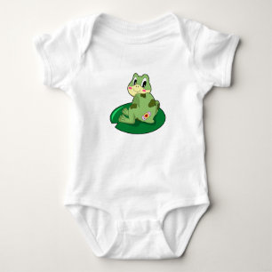 Frosch Leaf Heart Plaster Baby Strampler