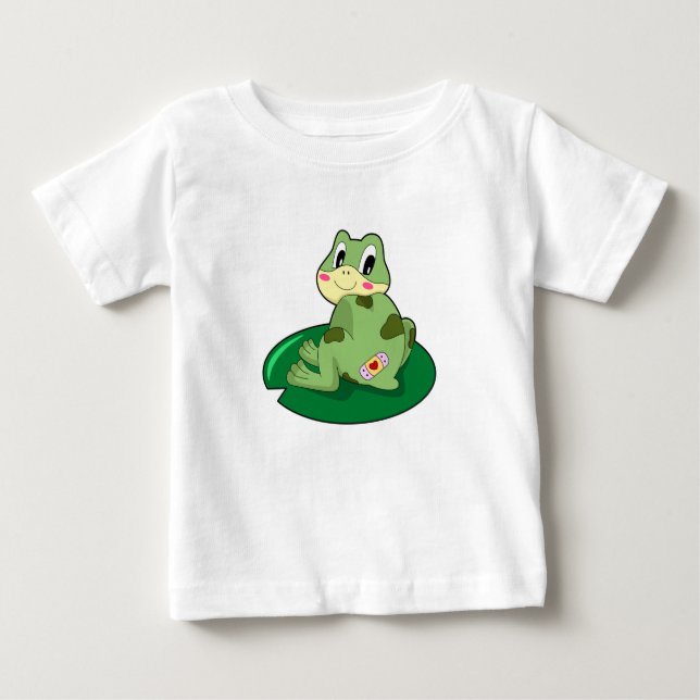 Frosch Leaf Heart Plaster Baby T-shirt (Vorderseite)