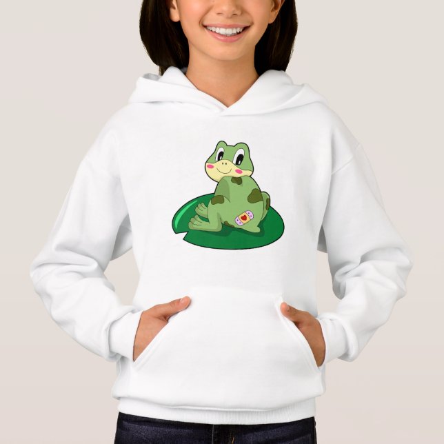 Frosch Leaf Heart Plaster Hoodie (Vorderseite)