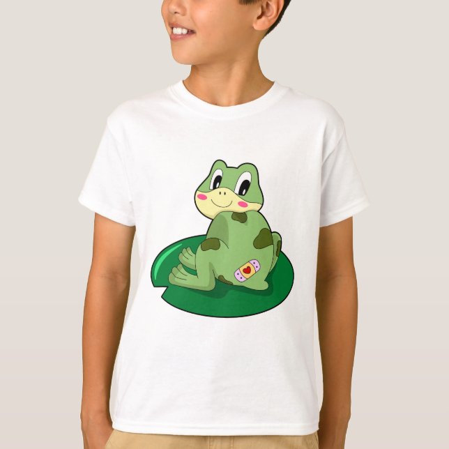 Frosch Leaf Heart Plaster T-Shirt (Vorderseite)