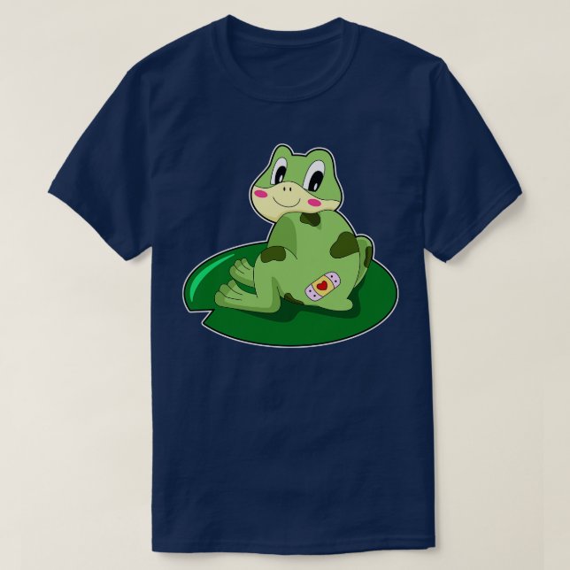 Frosch Leaf Heart Plaster T-Shirt (Design vorne)
