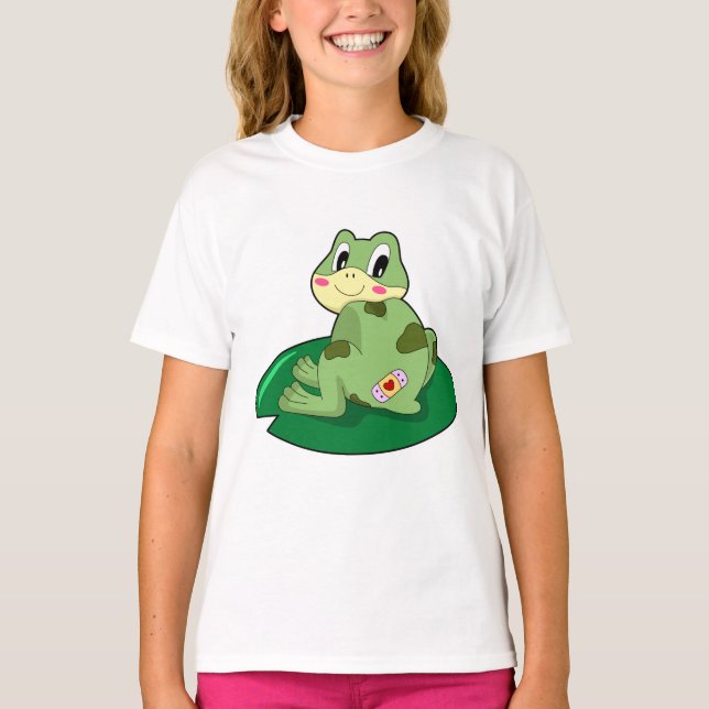 Frosch Leaf Heart Plaster T-Shirt (Vorderseite)