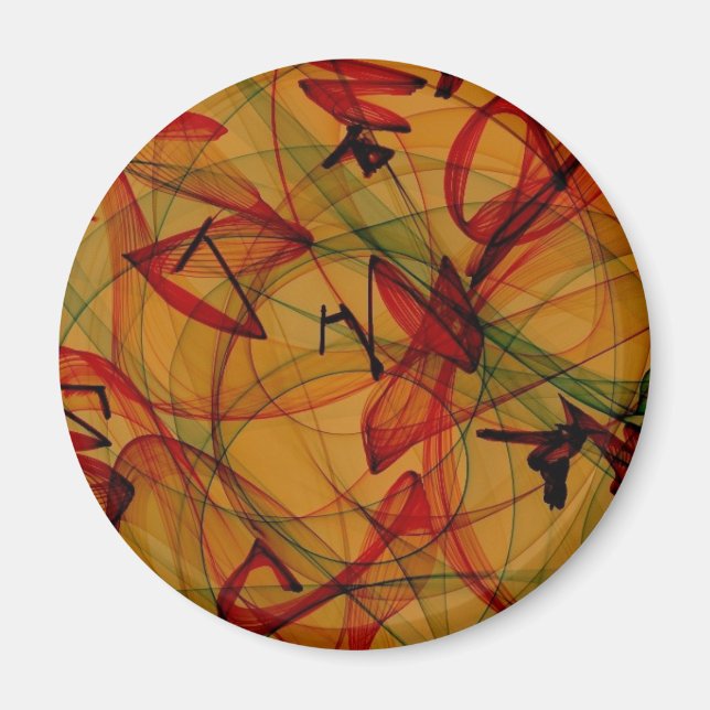 Frosch Legs - Abstrakte Kunst Magnet (Vorne)