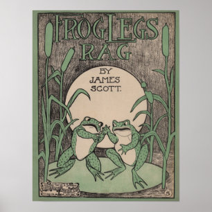 Frosch Legs Rag Sheet Music Poster Print Vintag