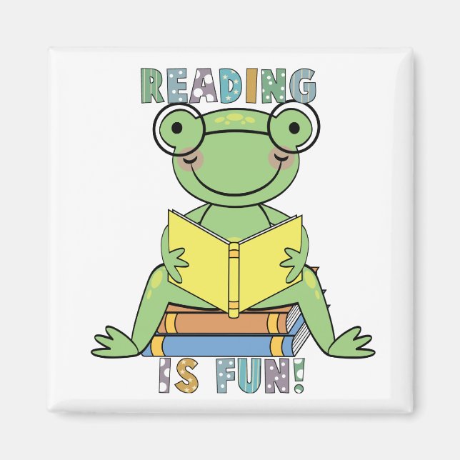 Frosch - Lesen ist Spaß und Geschenke Magnet (Vorne)