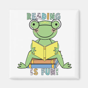 Frosch - Lesung ist Spaß-T-Shirts und Geschenke Magnet