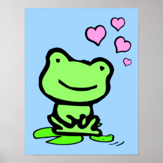 Frosch Liebe Poster