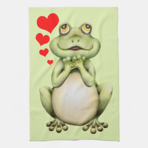 Frosch-Liebe-Zeichnen Handtuch