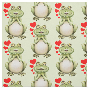 Frosch-Liebe-Zeichnen Stoff