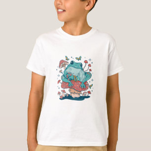 Frosch Lounges auf einem Pilzkern-Hütte T-Shirt