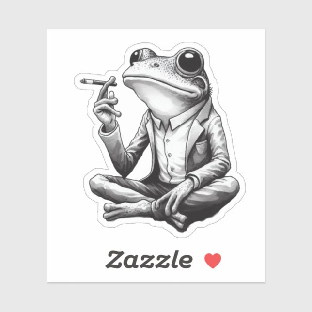 Frosch, lustiger Frosch, Aufkleber (Blatt)