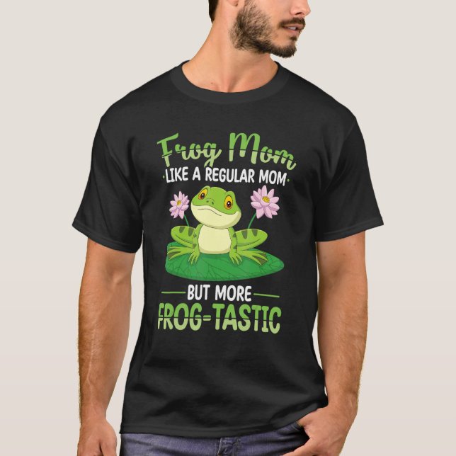 Frosch Mama Jagd Design Toad Gigger Frog Catcher F T-Shirt (Vorderseite)