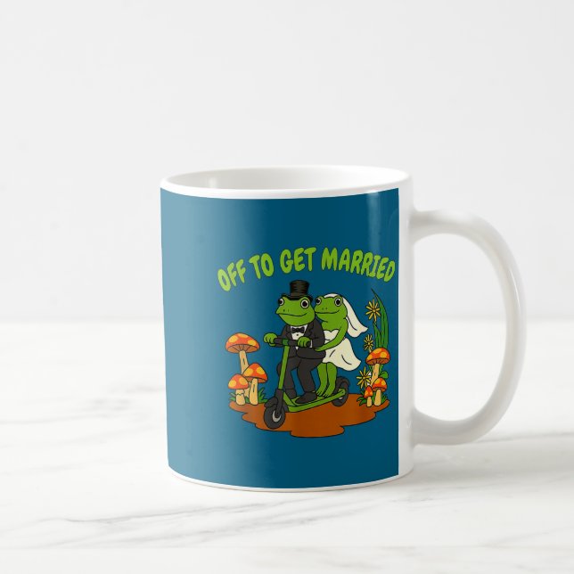 Frosch Meme Hochzeit Junggesellinnenabschied wird  Kaffeetasse (Rechts)