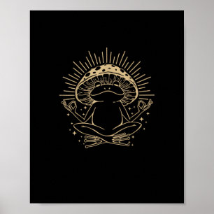 Frosch- & Minimalismus-Landhaus Goblincore-Ästheti Poster
