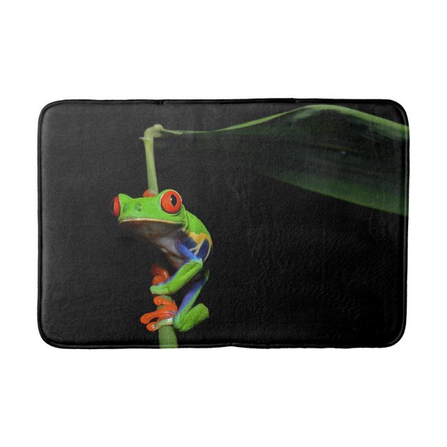 Frosch, Mit Augen gestrichen Badematte (Vorderseite)
