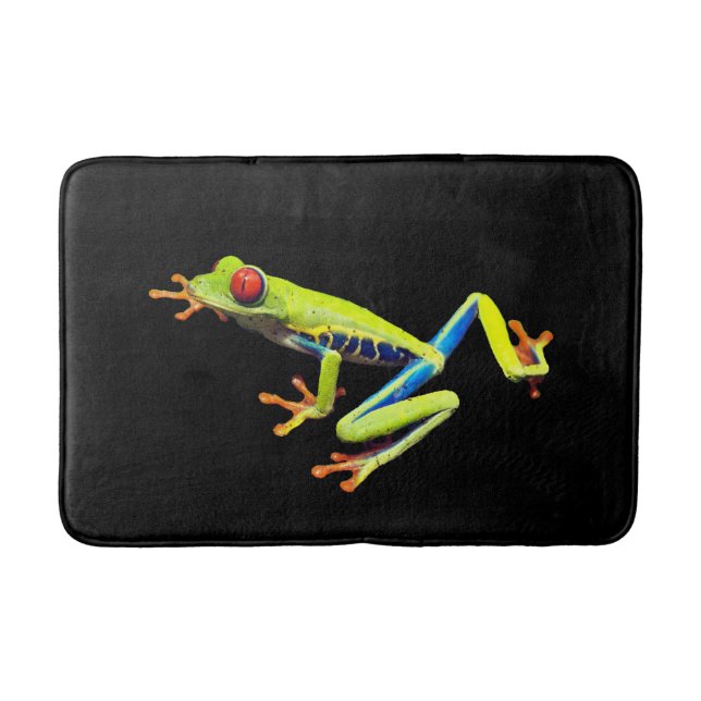 Frosch, Mit Augen gestrichen Badematte (Vorderseite)
