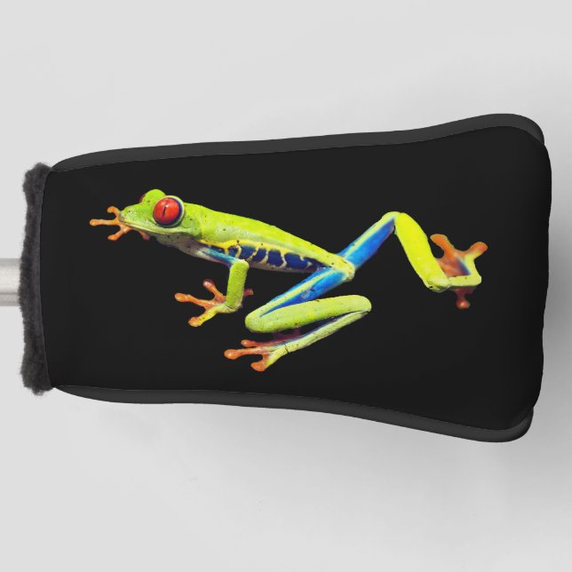Frosch, Mit Augen gestrichen Golf Headcover (Vorderseite)