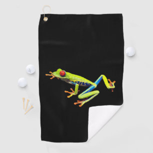Frosch, Mit Augen gestrichen Golfhandtuch