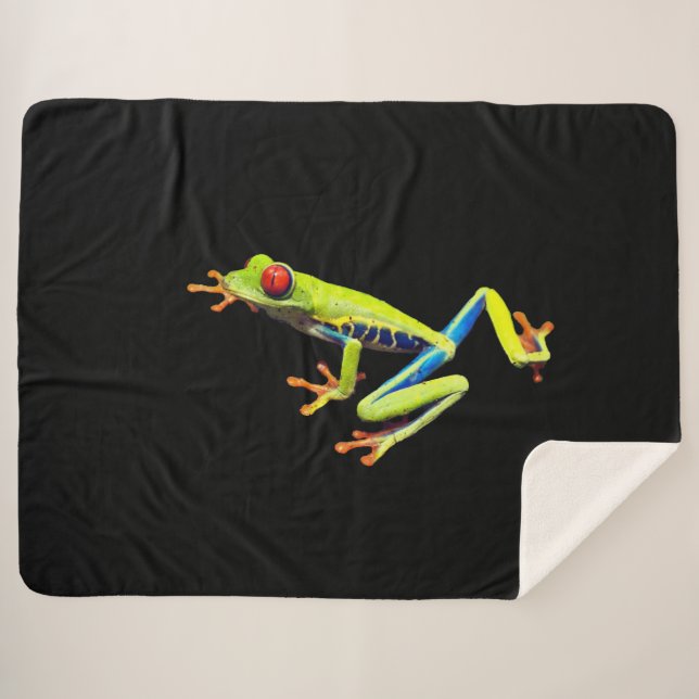 Frosch, Mit Augen gestrichen Sherpadecke (Vorderseite (Horizontal))