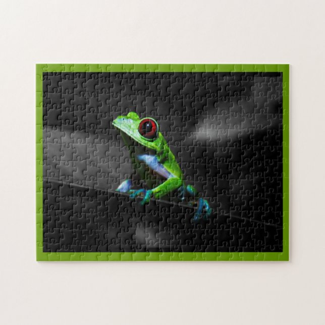 Frosch, Mit Augen Rotbaum III Puzzle (Horizontal)