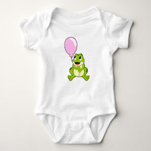 Frosch mit Ballon Baby Strampler