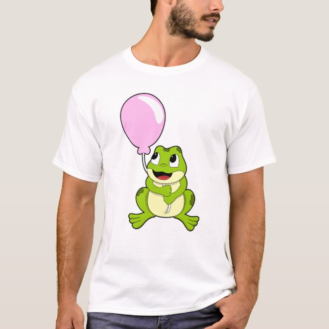Frosch mit Ballon T-Shirt (Vorderseite)